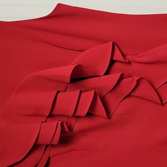 Calvin Klein women's sleeveless red dress fully lined new with tags. sz 12 - Picture 2 of 7